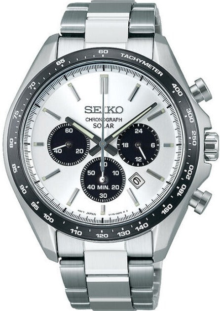 Seiko Selection Solar Chronograph Tachymeter JDM Panda-Black & White Dial SBPY165 - A stylish and high-performance men's watch featuring solar-powered accuracy, a tachymeter function, and a striking black and white dial. Discover rare, high-quality timepieces at Watchoutz.com .Enjoy speedy global shipping and exceptional customer service while finding your timepeice, buy new genuine Japanese watches with Watchoutzinternational
