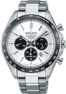 Seiko Selection Solar Chronograph Tachymeter SBPY165 JDM Panda dial — black & white sports chronograph with tachymeter scale, genuine Japanese watch available at WatchOutz.com Hong Kong. Trusted retailer with 13+ years of reputation, fast secure international shipping.