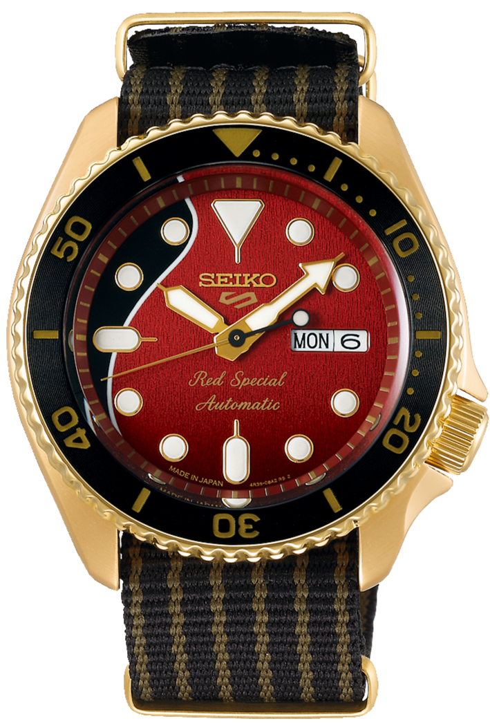 Seiko 5 Sports Automatic Brian May Red Special 2nd Generation Limited Edition SRPH80K1 www.watchoutz.com