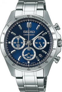 Seiko Spirit Quartz Chronograph Tachymeter SBTR011, featuring a sleek navy dial. JDM exclusive watch with precise chronograph function, tachymeter scale, and durable stainless steel case. Luminescent hands and markers for easy readability. Ideal for professional and casual wear. Available now at Watchoutz.com, fast shipping, exceptional customer service, seamless shopping experience, and a community of watch lovers. Buy new genuine Japanese watches at Watchoutzinternational