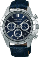 Seiko Spirit Quartz Chronograph Tachymeter JDM Blue Dial SBTR019 www.watchoutz.com