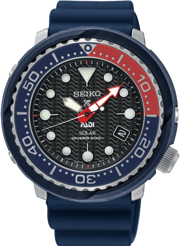 SEIKO PROSPEX SOLAR DIVERS PADI PEPSI TUNA SNE499P1 www.watchoutz.com