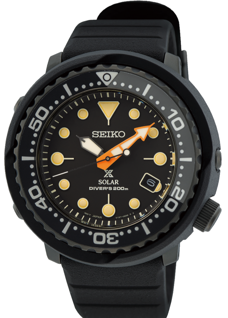 Seiko Prospex Solar Diver Black Series Tuna Limited Edition SNE577 WATCH OUTZ