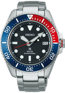 Seiko Prospex Solar 200M Scuba Diver Stainless Steel Red & Blue Bezel SNE591P1 SBDJ053 www.watchoutz.com
