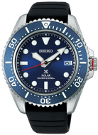 Seiko Prospex Solar 200M Scuba Diver Rubber Band Blue Dial SNE593P1 www.watchoutz.com