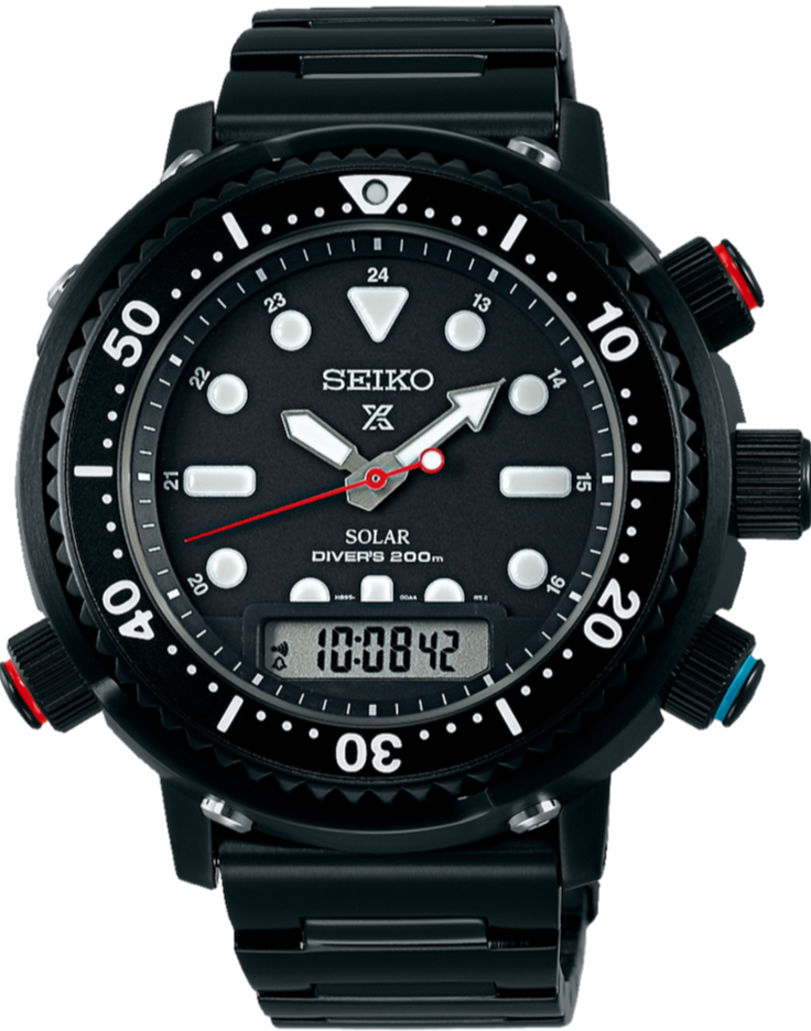 Seiko Prospex Solar 200M Hybrid Diver's 40th Anniversary Limited Edition Arnie SNJ037 www.watchoutz.com