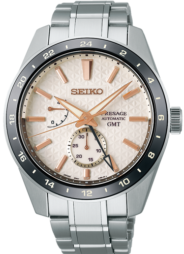 Seiko Presage Sharp Edge Series Asia Exclusive Automatic GMT White SPB273J1 www.watchoutz.com