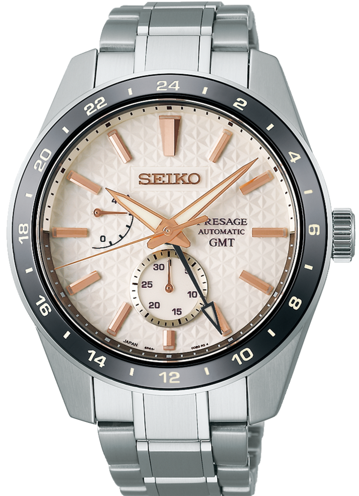 Seiko Presage Sharp Edge Series Asia Exclusive Automatic GMT White SPB273 SPB273J1 www.watchoutz.com