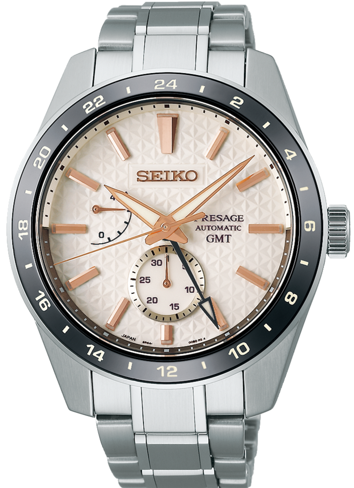 Seiko Presage Sharp Edge Series Asia Exclusive Automatic GMT White SPB273J1 www.watchoutz.com