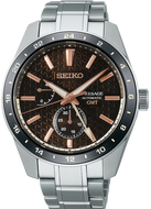 Seiko Presage Sharp Edge Series Automatic GMT Brown Rosegold SPB275 SPB275J1 Watchoutz.com