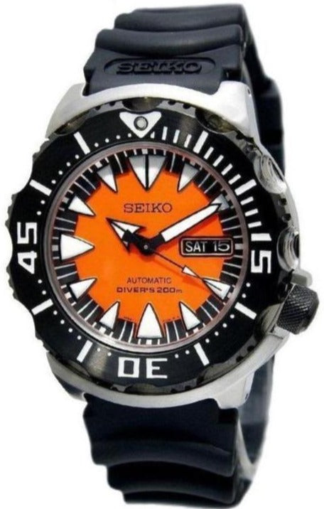 SEIKO AUTOMATIC DIVER'S 200M ORANGE MONSTER SRP315K1 www.watchoutz.com