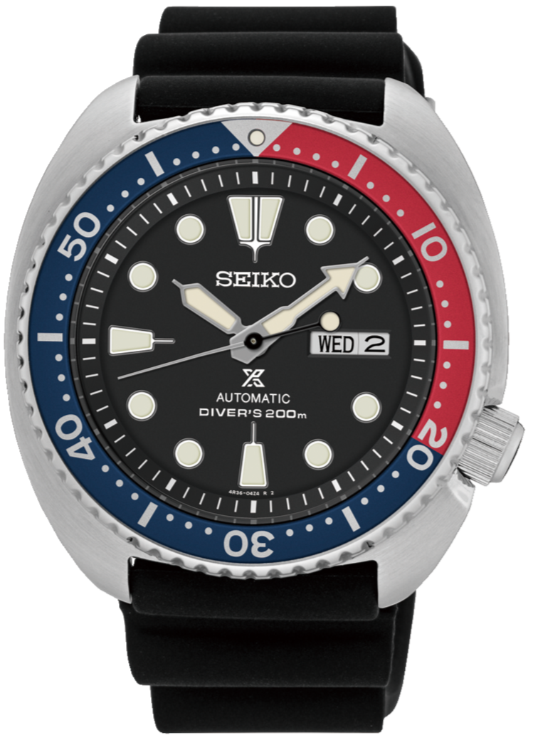 SEIKO PROSPEX PEPSI TURTLE RED BLUE Bezel SRP779J1 www.watchoutz.com