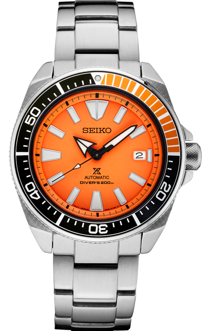 Seiko Prospex Automatic Diver 200M Orange SAMURAI SRPC07 www.watchoutz.com