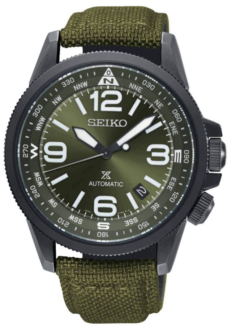 SEIKO PROSPEX LAND AUTOMATIC NYLON COMPASS SRPC33K1 www.watchoutz.com