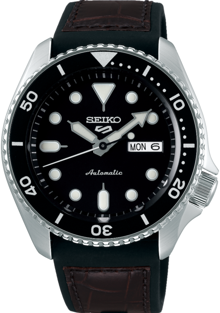 Seiko 5 Sports SKX Series Sport Style Mechanical Automatic Black SRPD55 SRPD55K2. Available at Watchoutz.com, your best online watch retailer based in Hong Kong, buy brand new genuine Japanese watches with confidence, fast international shipping, Satisfied customers proven. Visit Watchoutzinternational for your next horology hunt.