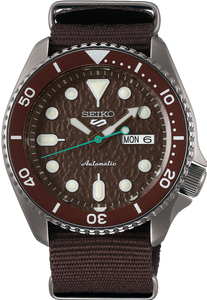 Seiko 5 Sports SKX Series Sense Style Automatic Brown Dial SRPD85 SRPD85K1. * Please be noted that the image shown is a graphic image or a prototype, and may differ from the actual product. The colors shown may also differ from the actual product depending on the browser and device being used.&nbsp;&nbsp;