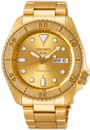 Seiko 5 Sports Automatic Street Style Gold Tone SRPE74K1 SRPE74. Available at Watchoutz.com, your best online watch retailer based in Hong Kong, buy brand new genuine Japanese watches with confidence, fast international shipping, Satisfied customers proven. Visit Watchoutzinternational for your next horology hunt.