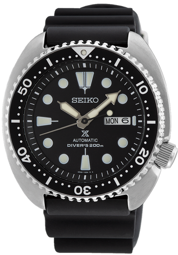 Seiko Prospex Automatic 200M Scuba Diver Basic Black-Dial Turtle SRPE93K1 www.watchoutz.com