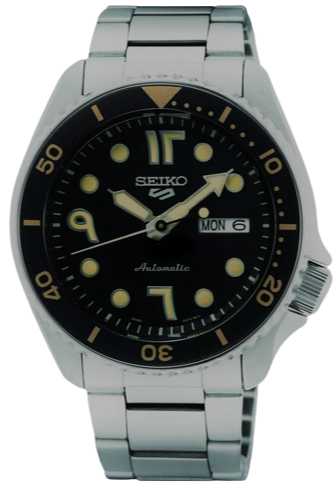 Seiko 5 Sports SKX Automatic Arabic Numeric Black-Dial SRPF89