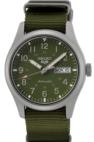 Seiko 5 Sports Automatic Sports Style Military Green SRPG33K1 www.watchoutz.com