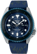 Seiko 5 Sports Street Style × ONE PIECE “Sabo” SRPH71K1 Limited Edition automatic watch – fiery blue design inspired by Sabo’s spirit, rare collector’s piece available at WatchOutz.com