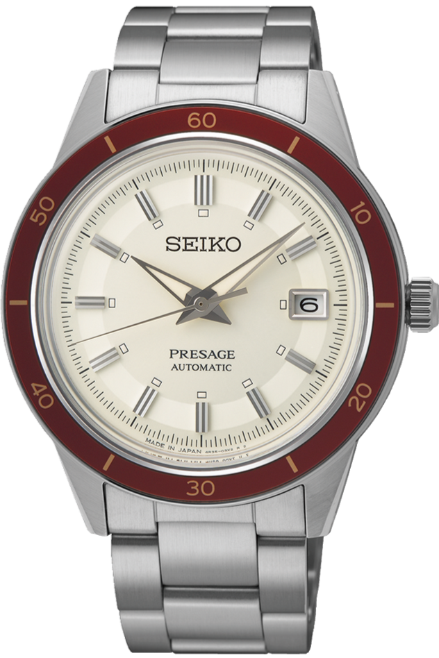 Seiko Presage Basic Line 2022 Style60's Series Automatic Ivory SRPH93 SRPH93J1 www.watchoutz.com 