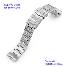 Super-O Boyer Stainless 316L Steel Watch Bracelet for Seiko