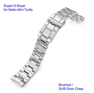 Super-O Boyer Stainless 316L Steel Watch Bracelet for Seiko