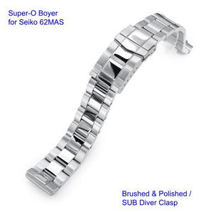 Super-O Boyer Stainless 316L Steel Watch Bracelet for Seiko