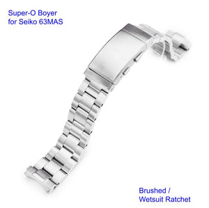 Super-O Boyer Stainless 316L Steel Watch Bracelet for Seiko