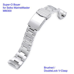 Super-O Boyer Stainless 316L Steel Watch Bracelet for Seiko