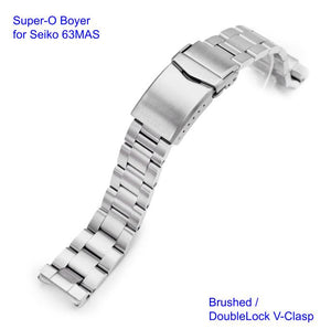 Super-O Boyer Stainless 316L Steel Watch Bracelet for Seiko