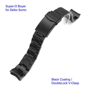 Super-O Boyer Stainless 316L Steel Watch Bracelet for Seiko