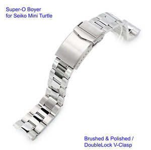 Super-O Boyer Stainless 316L Steel Watch Bracelet for Seiko