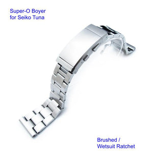 Super-O Boyer Stainless 316L Steel Watch Bracelet for Seiko