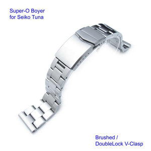 Super-O Boyer Stainless 316L Steel Watch Bracelet for Seiko