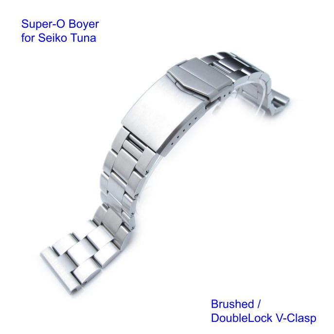 Super-O Boyer Stainless 316L Steel Watch Bracelet for Seiko