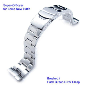 Super-O Boyer Stainless 316L Steel Watch Bracelet for Seiko