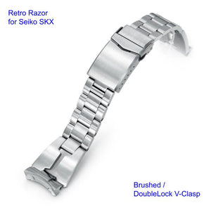 Retro Razor Stainless 316L Steel Watch Bracelet for Seiko