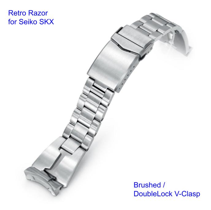 Retro Razor Stainless 316L Steel Watch Bracelet for Seiko