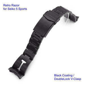 Retro Razor Stainless 316L Steel Watch Bracelet for Seiko