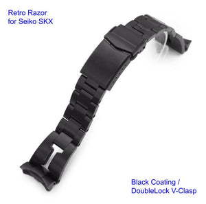 Retro Razor Stainless 316L Steel Watch Bracelet for Seiko