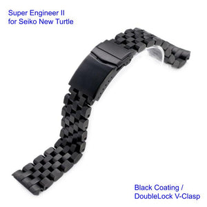 Super Engineer II Stainless 316L Steel Watch Bracelet for Seiko New Turtle Black www.watchoutz.com