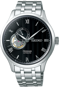 Seiko Presage Basic Line Zen Garden Automatic Manual Winding Black Dial SSA377J1 SSA377 www.watchoutz.com 