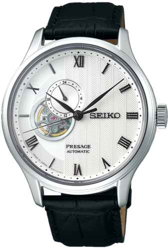 Seiko Presage Basic Line Zen Garden Automatic Manual Winding White Dial SSA379J1 www.watchoutz.com