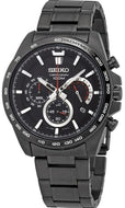 SEIKO Quartz Chronograph All Black SSB311. www.watchoutz.com