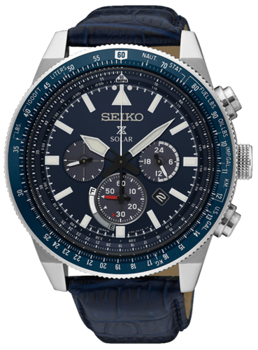 Seiko Prospex Sky Solar Chronograph Blue Dial SSC609P1 www.watchoutz.com