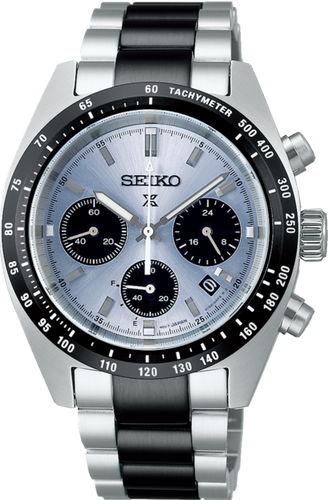 Seiko Prospex Speedtimer Solar Chronograph Limited Edition Icy Blue Dial SSC909 (SBDL093) www.watchoutz.com