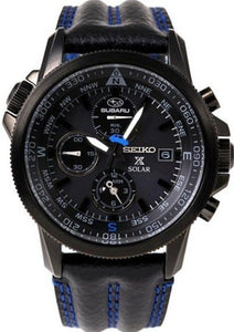 SEIKO PROSPEX X SUBARU SOLAR CHRONOGRAPH 2017 SZTR006 leather strap www.watchoutz.com