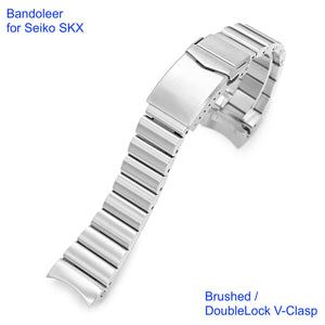 Bandoleer Stainless 316L Steel Watch Bracelet for Seiko